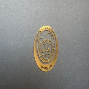 Vintage Disney Donald Duck Bookmark Flat Metal Cut-Out Silhouette Rare 1.75”